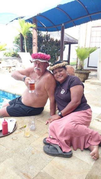 Bill & Patricia Acker at the pool