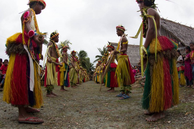 Yap Day Bamboo Dance, Yap Island Micronesia