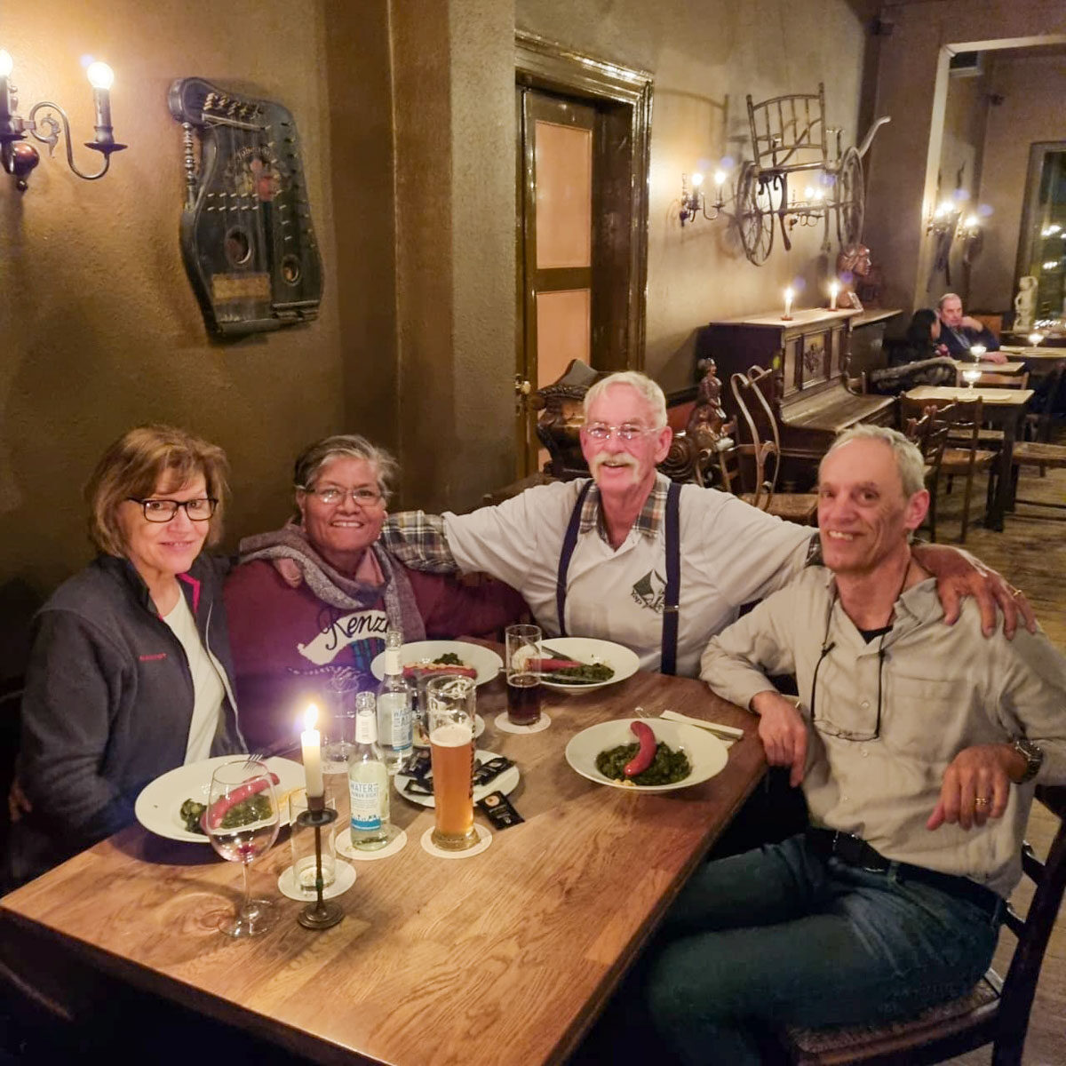 Dinner in an ancient German restaurant with MantaFest Presenter Frank Schneider, his wife Uschi and the Ackers